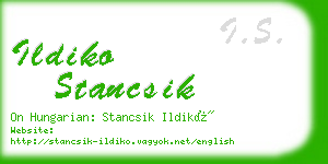 ildiko stancsik business card